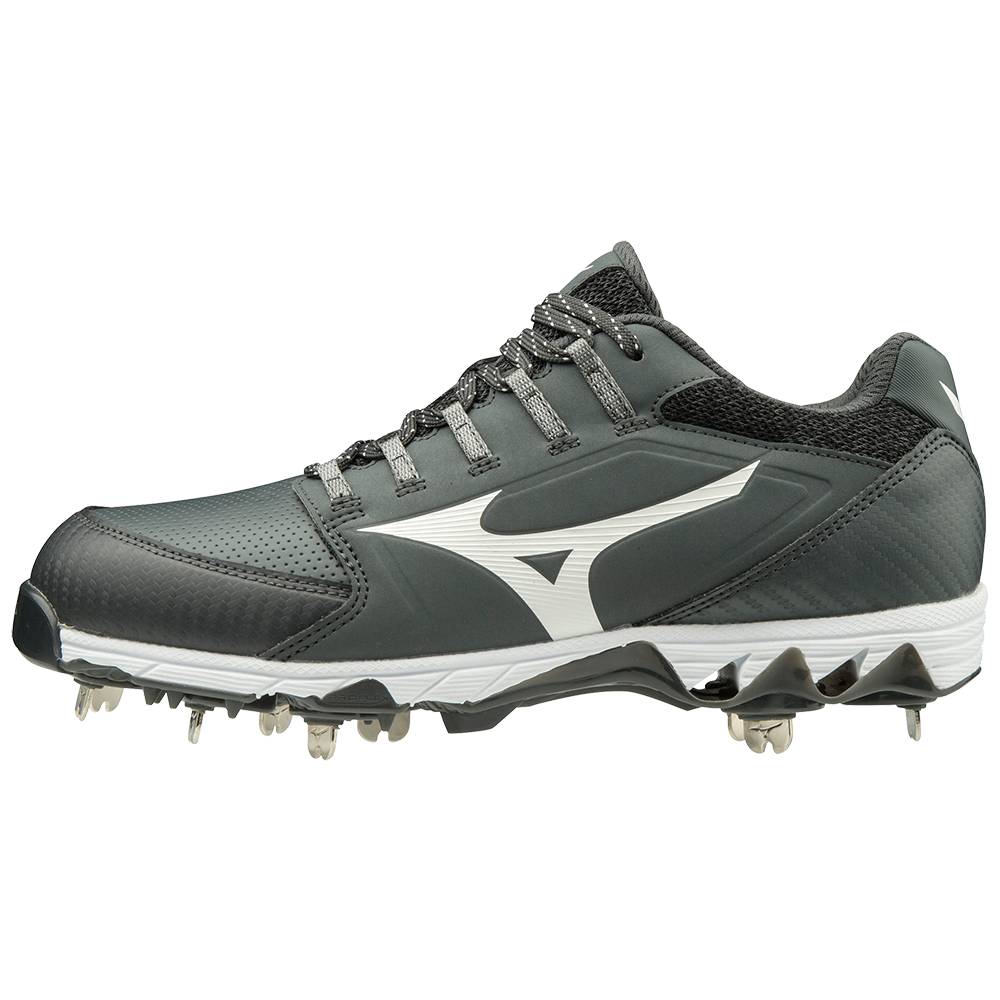 Womens Mizuno 9-Spike Swift 6 Low Metal Softball Cleats Grey/White Philippines (QDULYP607)